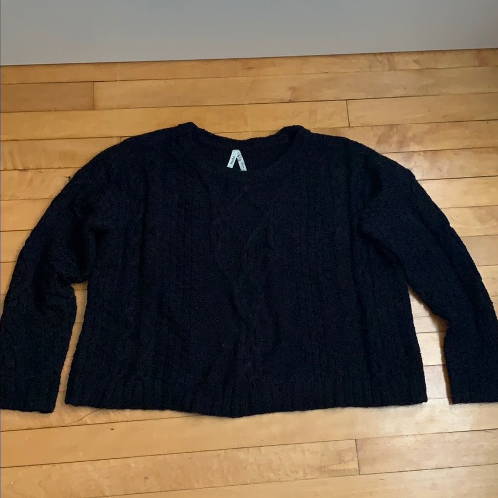 Black knit sweater